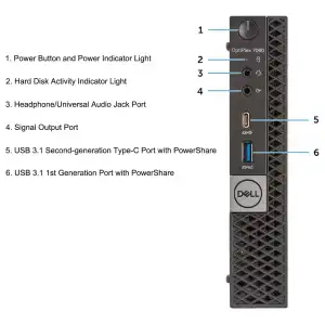 Mini Dell Optiplex 7060 CPU i5 8500T Ram 16Gb SSD 256Gb miniatura 2